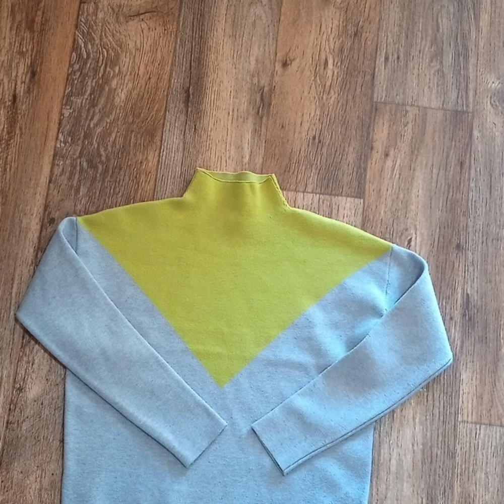Cynthia Rowley Sweater | Mock Neck | Colorblock